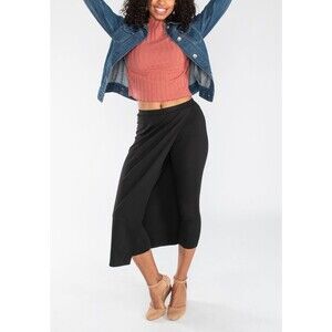 Betabrand Black The Sassiest Pant Yoga Dress Pant Skort NWOT Size M Medium